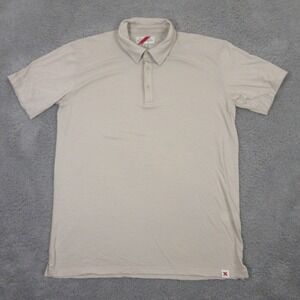 Best Made Co. Polo Shirt Mens‎ Medium Merino Wool Performance Biege Preppy Golf